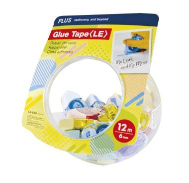 PLUS ragasztó roller LE 6 mm x 12 m - 30 db-os asztali kínálóban
